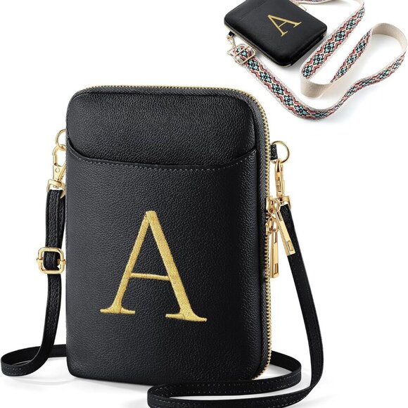 Gifts for Women - Initial Crossbody Bags RFID Blocking Cell Phone Purse Valentin - Picture 1 of 7